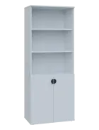 TN 5 - 7DN kancelářská skříň, 2-dveřová/nika, 1822x720x400, bílá